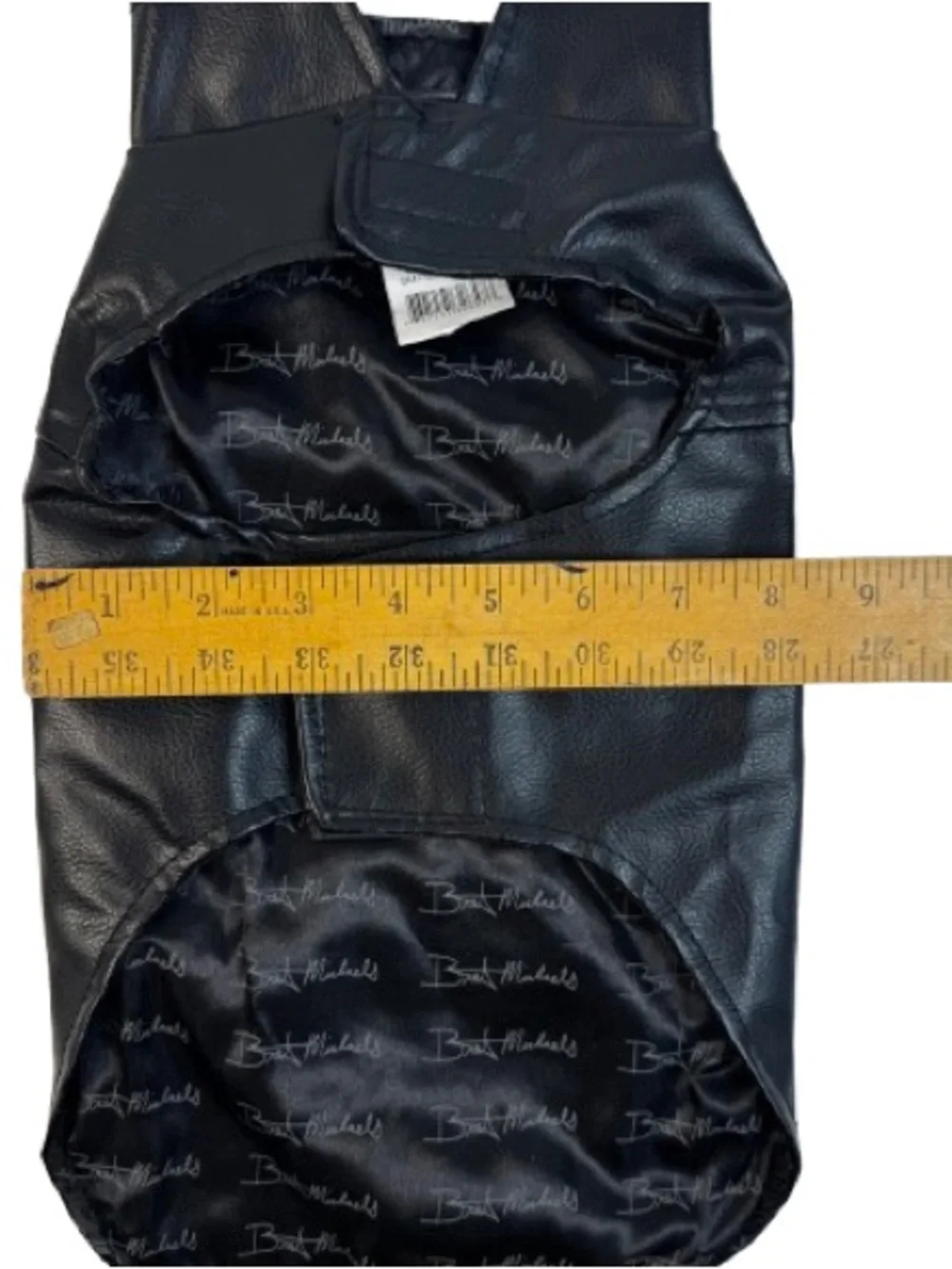 Bret Michaels Black Pleather Studded Rock & Roll Dog Vest